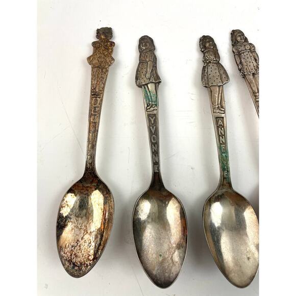 VTG Set of 6 Spoons Yvonne Cecile Marie Annette 1930's Carlton SilverPlate - Picture 6 of 10